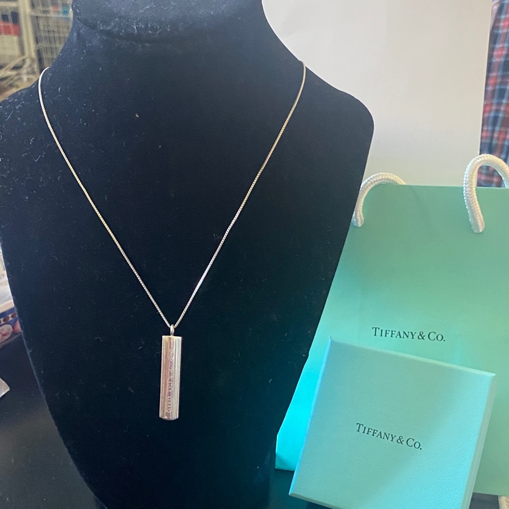 Tiffany & Co. 1837 Sterling Silver Bar Necklace